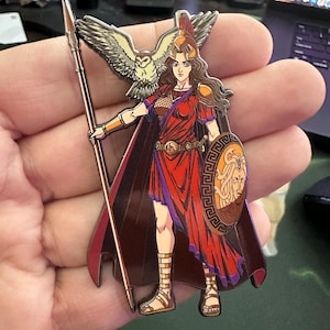 TiBS griechische Mythologie Athena 3″ Emaille Pin