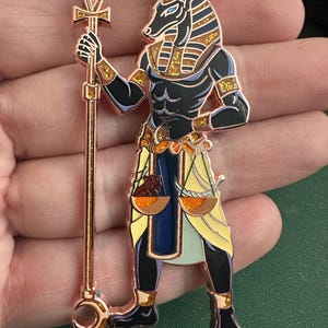 TiBS Egyptian Mythology Anubis 3″ Enamel Pin