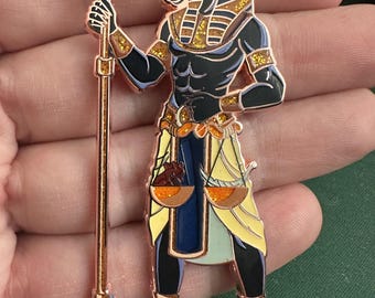 TiBS Egyptian Mythology Anubis 3″ Enamel Pin