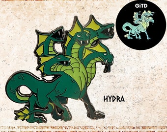 Griekse mythologie beest serie "Hydra" glazuur PIN