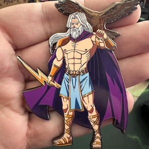TiBS griechische Mythologie Zeus 3″ Emaille Pin