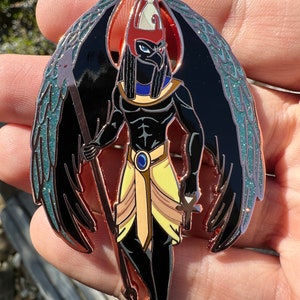 TiBS Egyptian Mythology Horus 3″ Enamel Pin