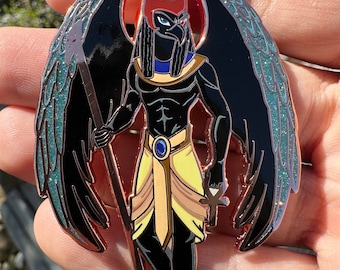 TiBS Egyptian Mythology Horus 3″ Enamel Pin