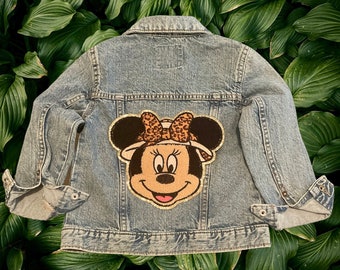 Large Safari Minnie Chenille Iron On Patch