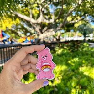 Cheer Bear Embroidered Iron on Patch - Care Bears DIY