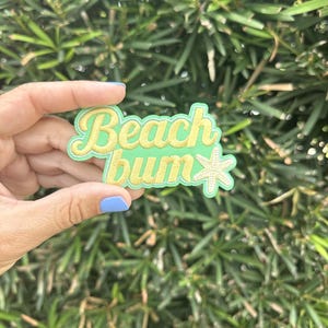 BEACH BOOM  Embroidered  Patch | Summer vibes iron on patch.