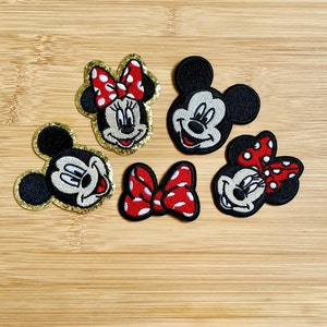 Disney © Minnie Mouse Sun Glasses - Iron On Patches Adhesive Emblem  Stickers Appliques, Size: 3.27 x 2.36 Inches