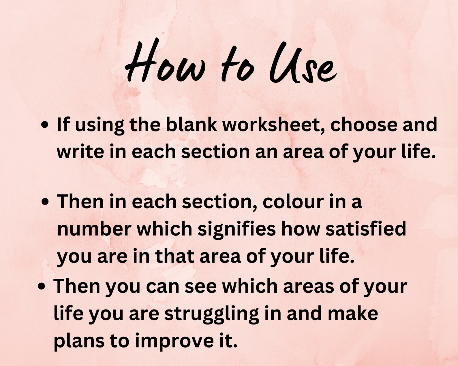 Wheel of Life Printable Worksheet Goodnotes Compatible Self Care Self ...