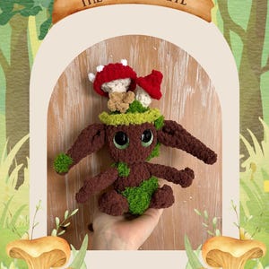 Twiggle the Moss Sprite Crochet Pattern - Amigurumi Forest Creature PDF, Fantasy Plush, Woodland Sprite, Digital Download