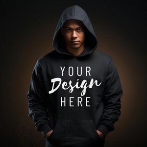 Gildan 18500 mockup black Men Black Hoodie Mockup Hoodie mockup black G185 mockup Male mockup Mens Hoodie Mockup Outdoor men mockup