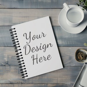 Spiral Notebook Mockup Blank Spiral Notebook Mock up Digital Planner Mockup Journal Mockup Lifestyle Product Mock up PNG