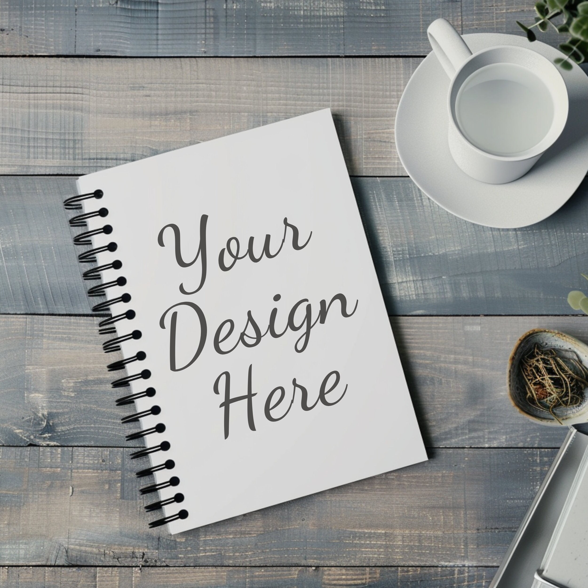 Spiral Notebook Mockup Blank Spiral Notebook Mock up Digital Planner ...