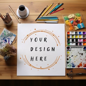 Coloring sheets mockup background, Coloring page for adult & kids mockup, desk mock-up, wooden desk background, PNG