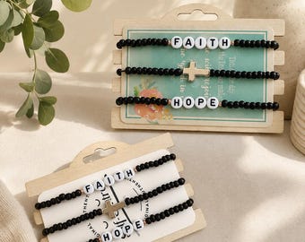 Pulsera Fe, Cruz y Esperanza, Regalo para Mujer / Joyería Cristiana Inspiradora