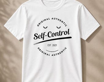 Camiseta gráfica de autocontrol / Camiseta cristiana inspiradora / Camiseta unisex con temática religiosa / Ropa urbana motivacional / Camiseta original auténtica