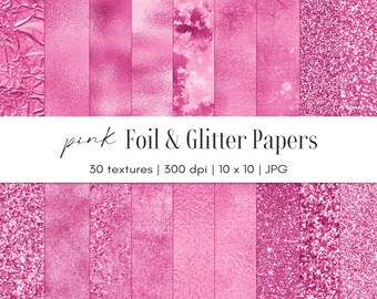 Pink foil and glitter backgrounds, Metallic paper, Commercial use, JPG