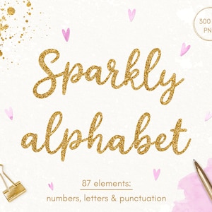 Gold-Glitter-Alphabet, Glitzer-Alphabet, Gold-Buchstaben, Glitzer-Buchstaben, Gold-Schrift, Gold-Alphabet, Gold-Typografie, Alphabet Clipart, Clipart