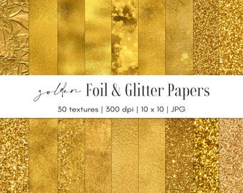 Gold foil and glitter backgrounds, Metallic paper, Commercial use, JPG