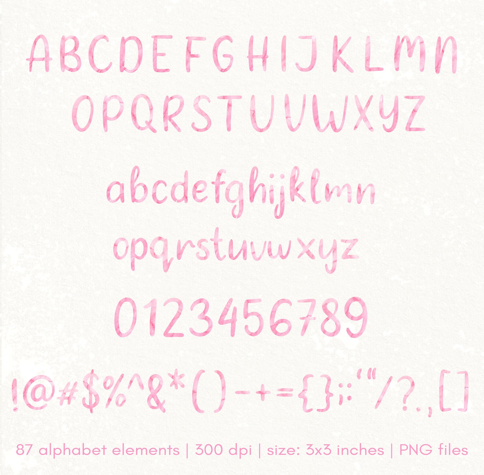 Pink Watercolor Alphabet, Pink Letters, Pink Font, Letters Clipart ...