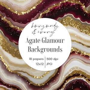Sfondi in agata avorio bordeaux, carta bordeaux, carta scintillante, agata glitterata, carta digitale al quarzo, texture in agata, carta digitale in agata