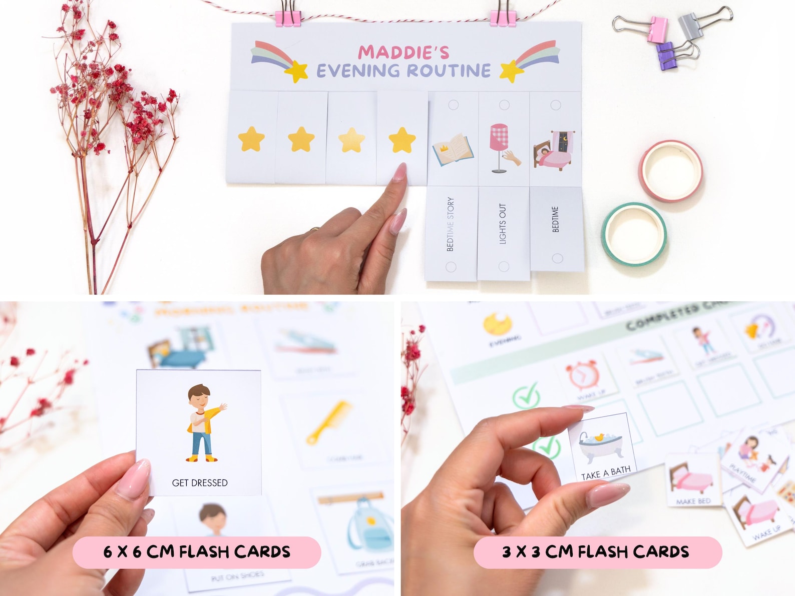 Editable Daily Routine Cards for Kids Daily Chore Chart Visual Schedule ...