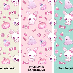 Kawaii Halloween Patterns | 80 Cute Spooky Seamless Patterns ...