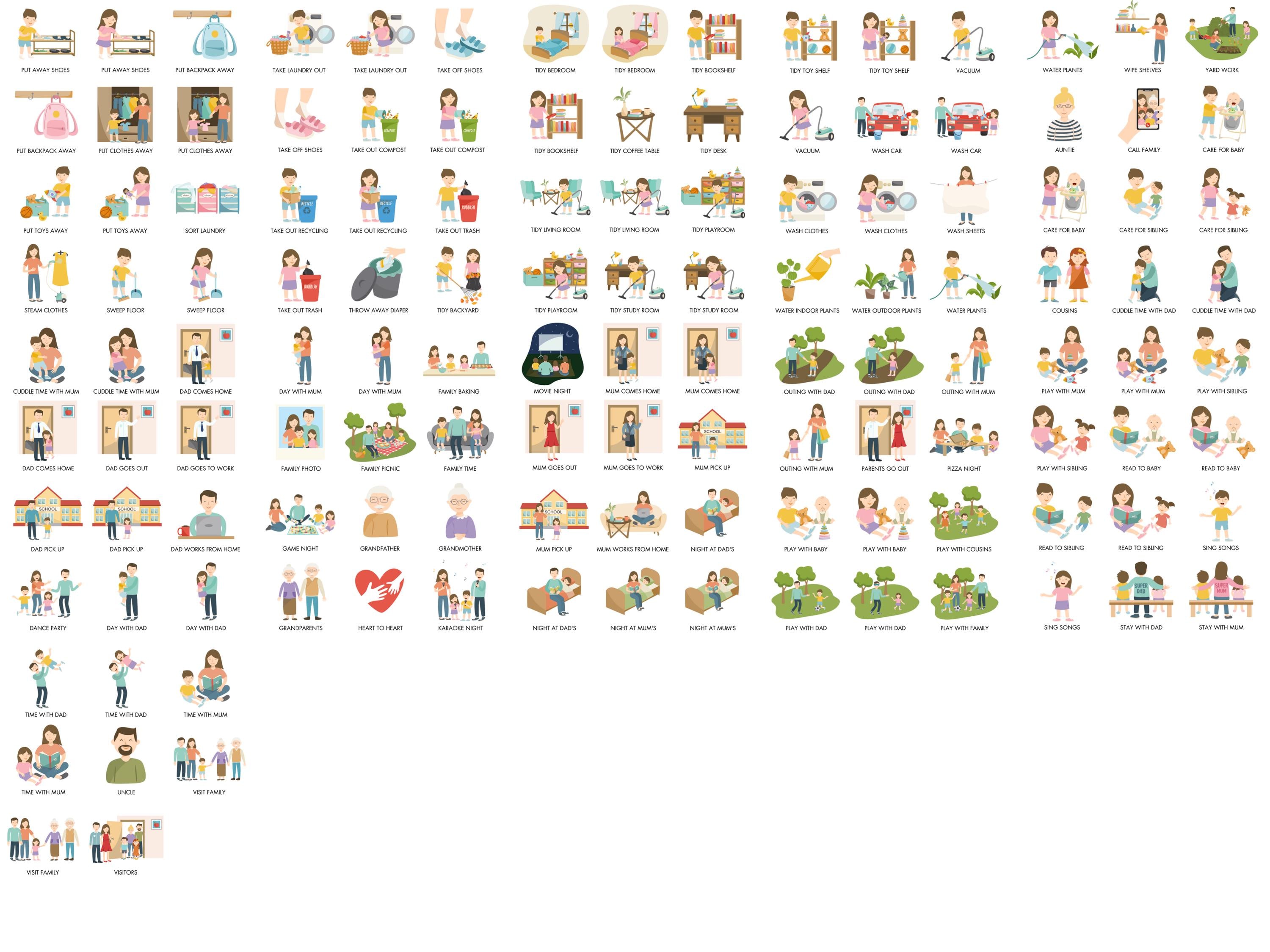 Editable Daily Routine Cards for Kids Daily Chore Chart Visual Schedule ...