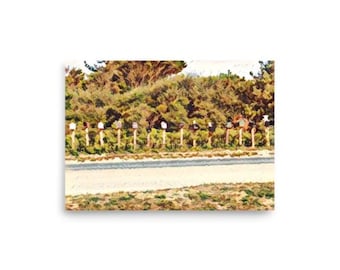 Nantucket Photo Print Wall Art Cisco Beach Hummock Pond Road Mailboxes 5 x 7 in