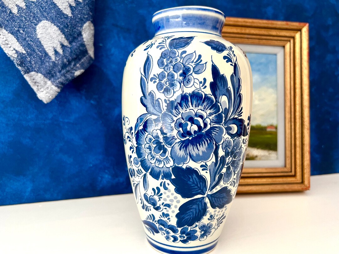 Delft Blue Vase From AAG Pottery Factory Astrid Gouda Etsy