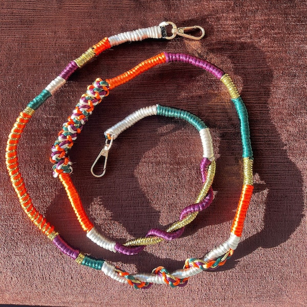 Crossbody Handy Schnur, Neonfarben Handy Gurt, Gewickelt Boho Handyband, Handgemachtes Handyband, Kordel