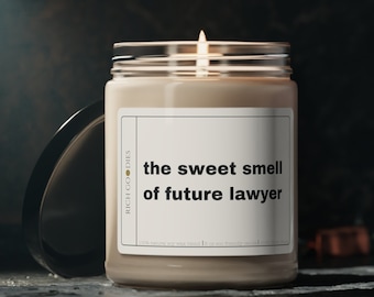 Law Student Gift Candle Law School Graduation Gift Future Lawyer Gift Birthday Gift College Acceptance Gift for Him Her Congratulations