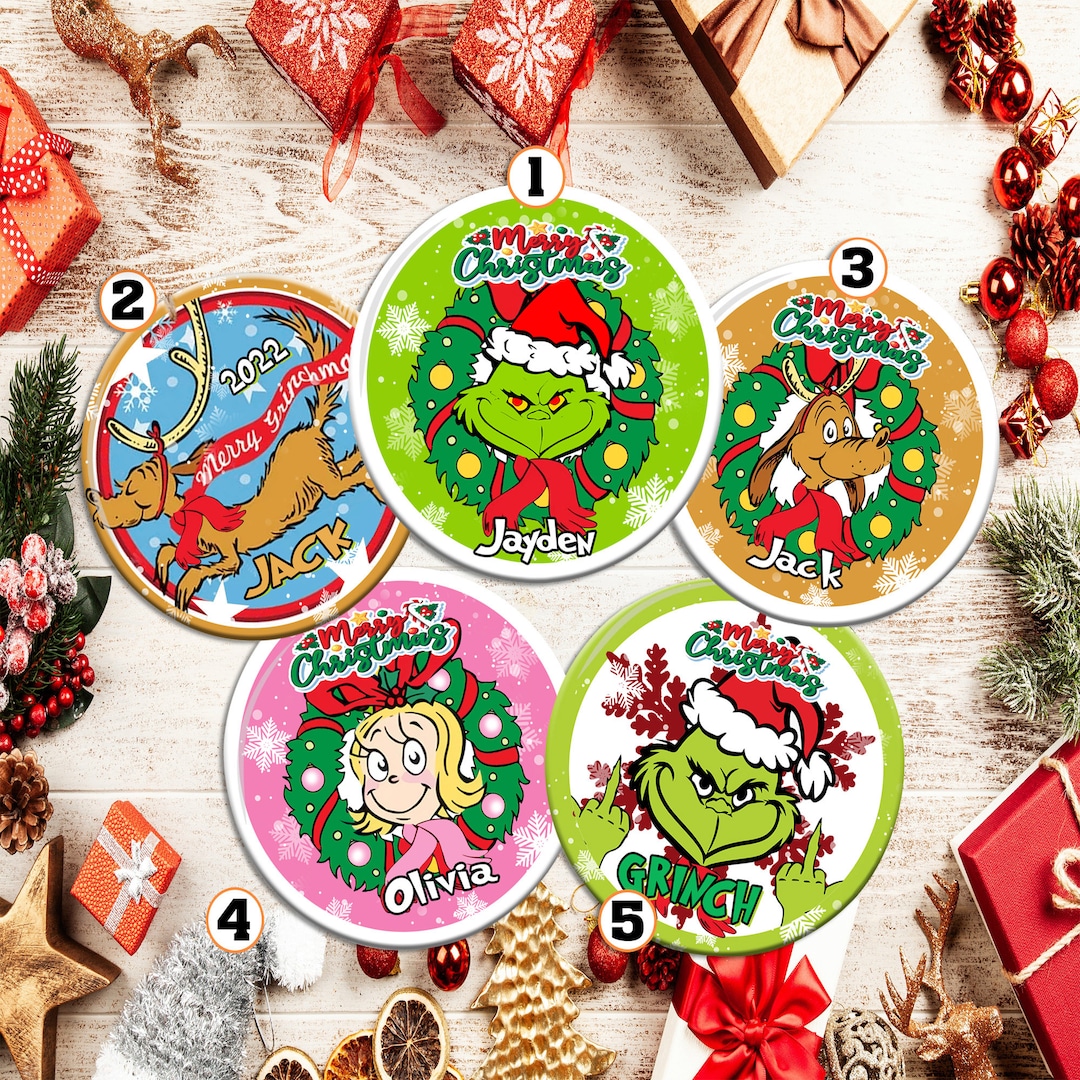 Personalized Grinch Ornament Hallmark Grinch Ornament Grinch Etsy