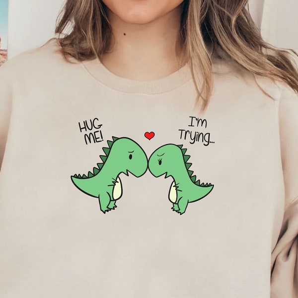 Lover Dinosaurs Design, Cute Dinosaurs, Valentines, Hug Me, Hand Drawn, Ready to Print, Digital Download, INSTANT DOWNLOAD