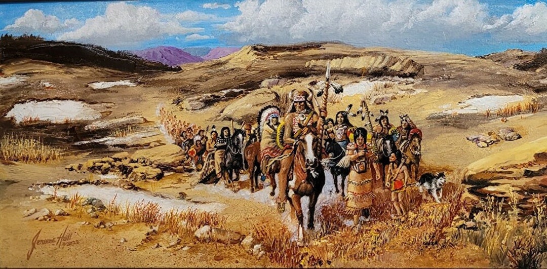 Crossing the Alkali Flats Oil Painting Etsy