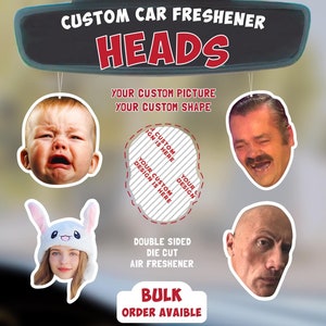 3 PACK Photo Car Air Freshener, Personalized Gift, Custom Car Air Freshener, Custom Car Freshies, Personalized Gift