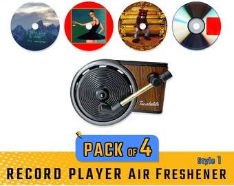 Rap Car Air Freshener Album CUSTOM  Auto Record Player Car Vent Clip