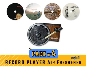 Country Artist Air Freshener Album CUSTOM  Auto Record Player Car Vent Clip