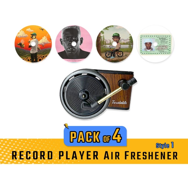 Rap Auto Record Player Car Air Freshener Álbum CUSTOM Car Vent Clip