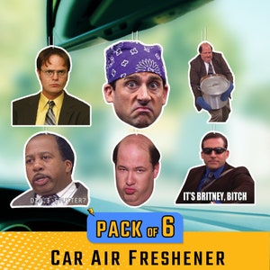 The Office Michael Scott Dwight Schrute Car Air Freshener PACK of 6