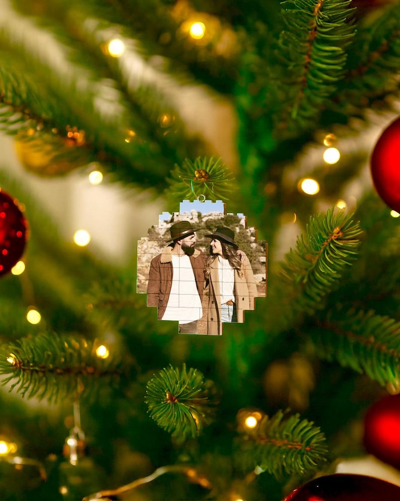Custom Photo Ornament With Building Blocks – Interlocking Block ...