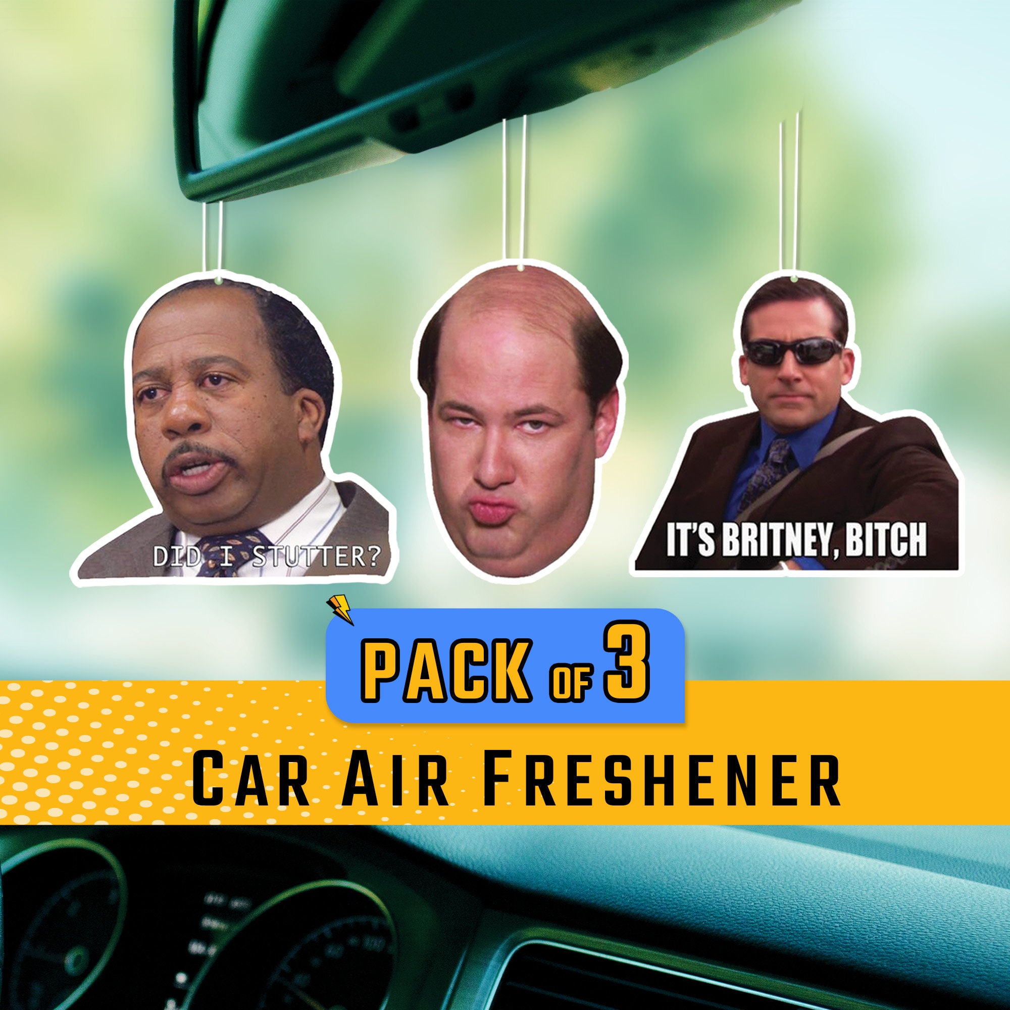 The Office Michael Scott Dwight Schrute Car Air Freshener PACK of 6 Etsy