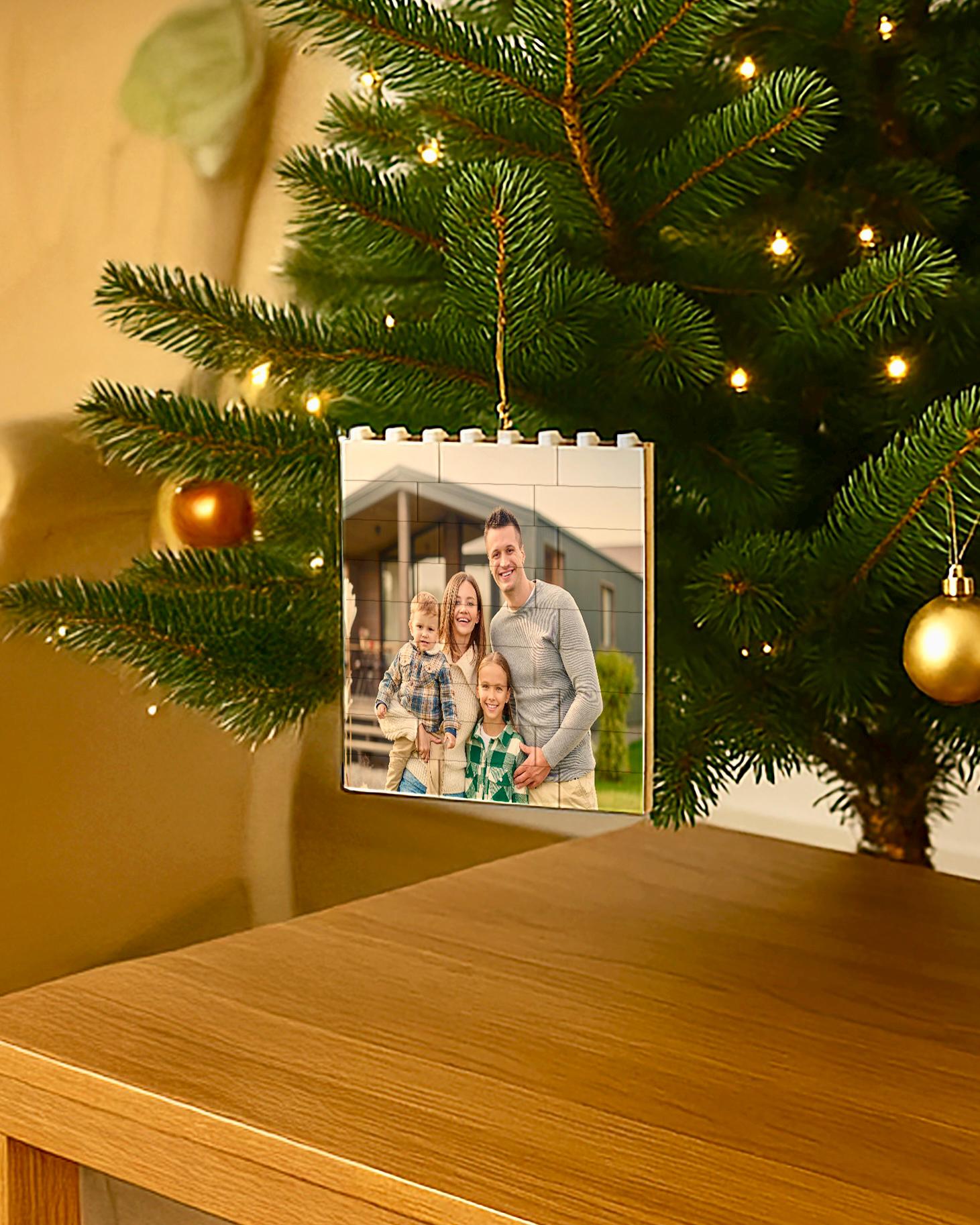 Custom Photo Ornament With Building Blocks – Interlocking Block ...