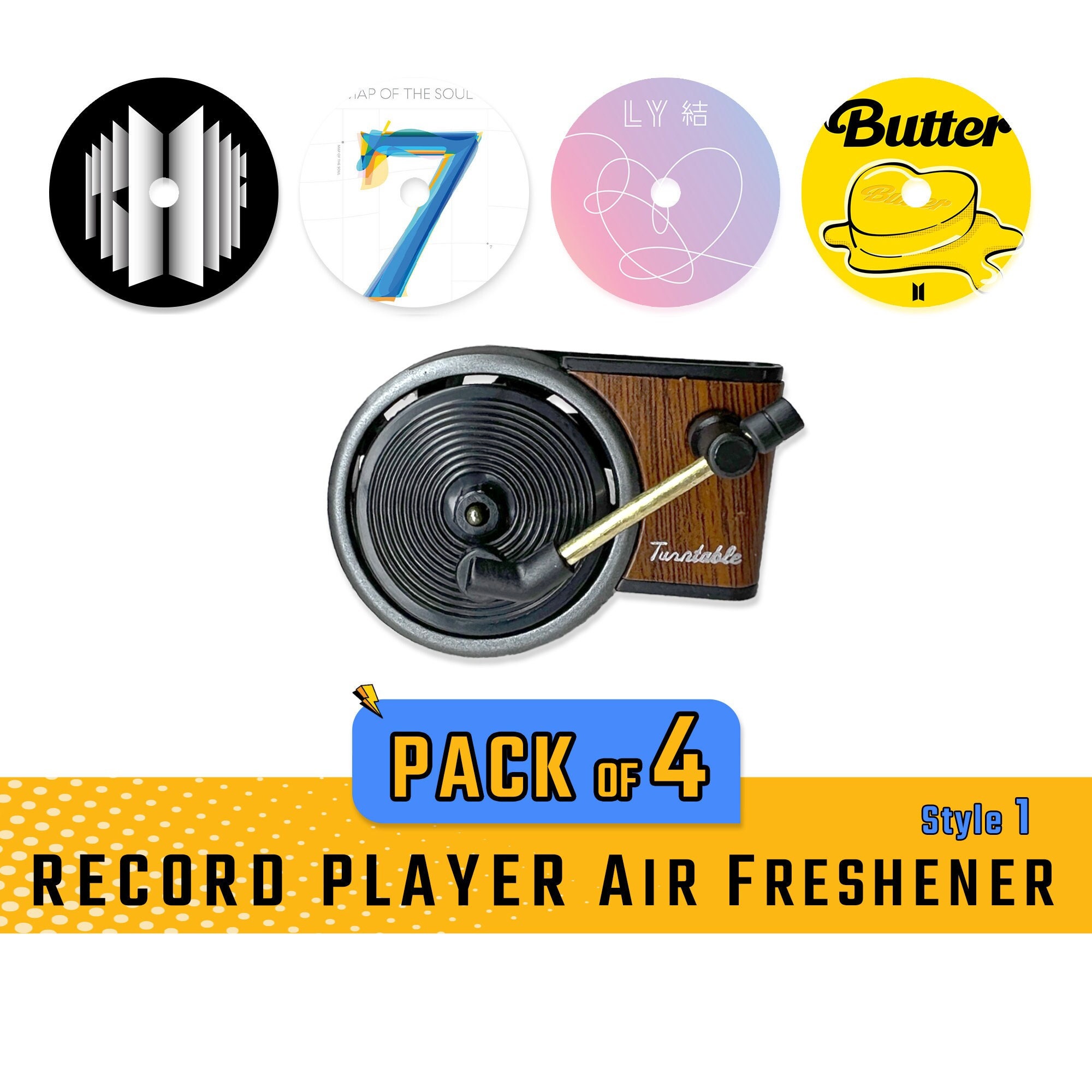 Frienda 3 Pieces Air Freshener Record Player, Car Vent Clip India