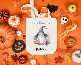 Borsa di caramelle di Halloween, borsa personalizzata, borsa di Halloween per bambini, borsa di Halloween, borsa di caramelle, borsa dolcetto o scherzetto, regalo di Halloween, giorno di Halloween