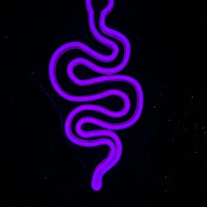 Led Snak Sign Custom Neon Sign Nails-led Snake Light-modern Reptile Wall Decor ...