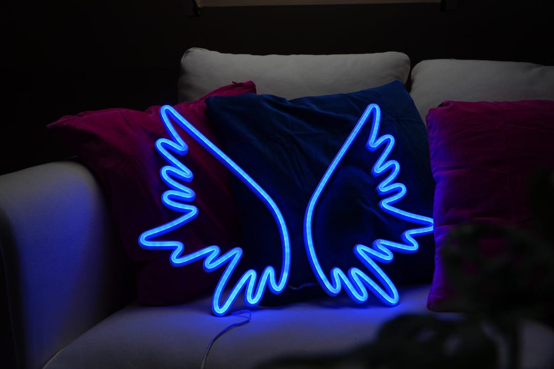 Aesthetic Wedding Neon - White Movable Angel Wings for Photoshoot ...