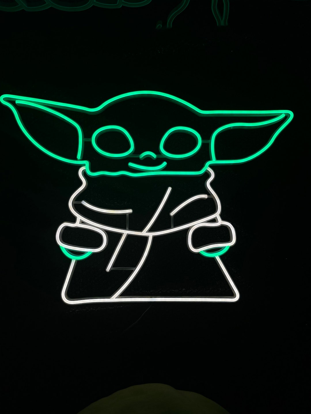 Baby Yoda Neon LED Sign Star Wars Wall Art Custom LED Sign Neon Sign