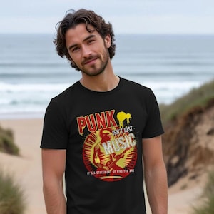 Punk Music T-Shirt, Organic Cotton T-Shirt, Men&#39;s T-Shirt, Music T-Shirt, Guitar T-Shirt, Punk Rock T-Shirt, Anti Establishment T-Shirt