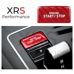 Audi S-LINE A4 A5 B8 S4 S5 RS4 RS5 Q3 Q5 Red Carbon Start Stop Button Switch Cover Dsg Auto - Interior Upgrade