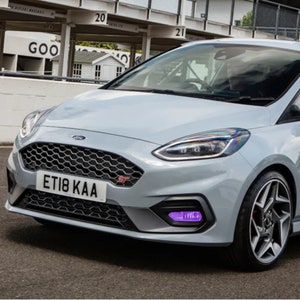 Ford Fiesta Mk8 ST & ST Line Transparent Colour Fog Light Covers Tint Protectors - Purple Colour